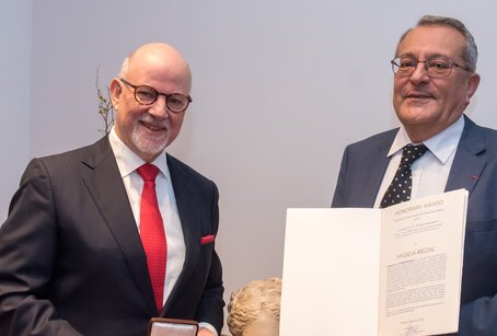Laureate Hygieia Medal 2018 - Martin Exner (left), Philippe Hartemann (right)